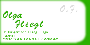 olga fliegl business card